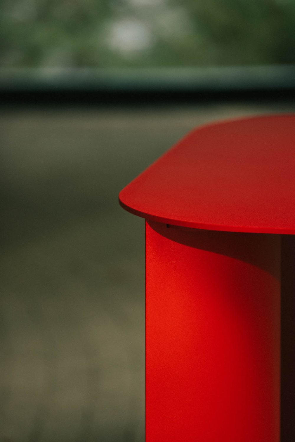 India S Outdoor Table Red Fire by Marco Ripa at Savannah Bay Gallery Outdoor