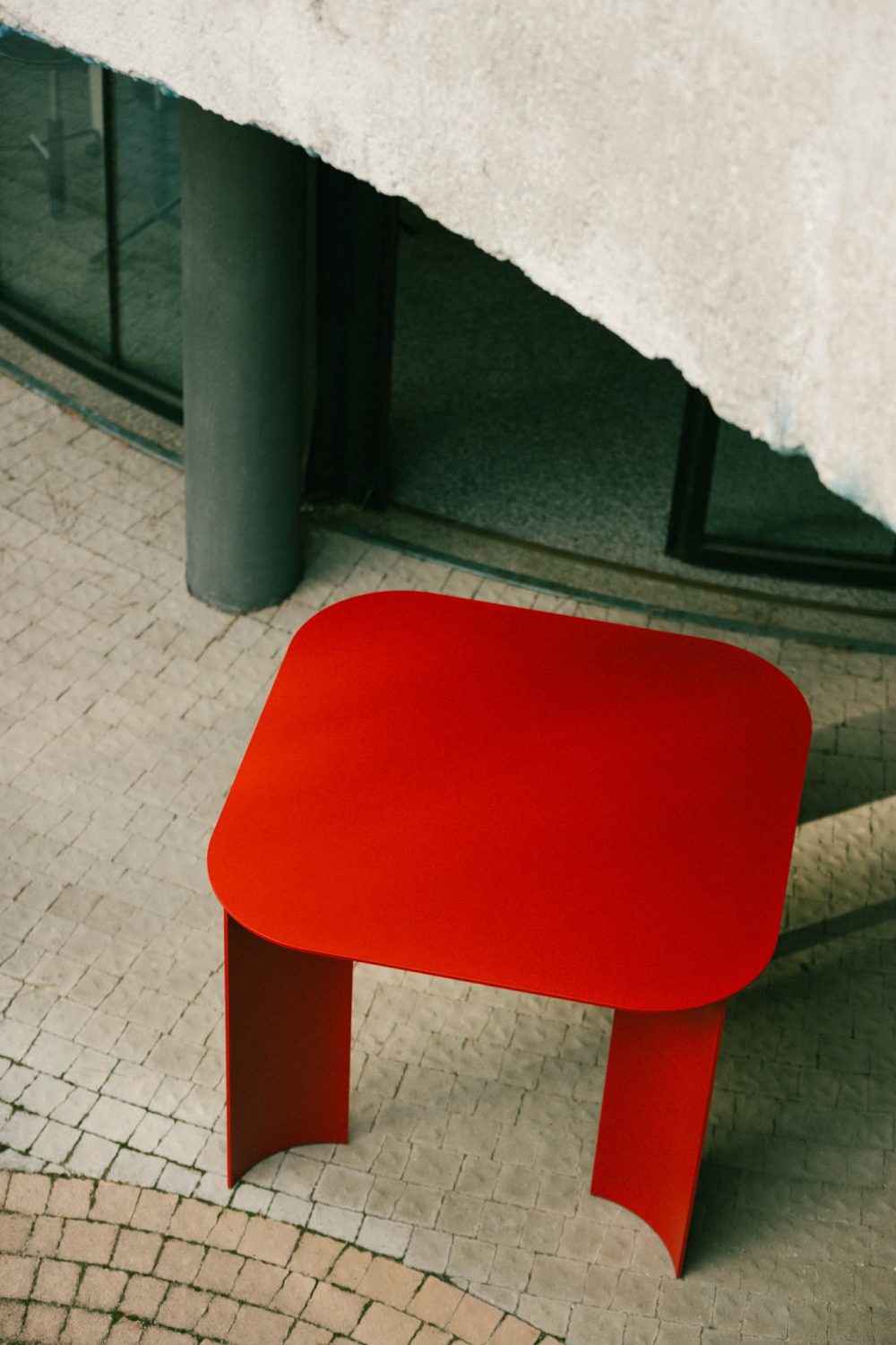 India S Outdoor Table Red Fire by Marco Ripa at Savannah Bay Gallery Outdoor