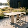 India L Beige Table and Ripa Chairs by RIPA At Savannah Bay Gallery 3
