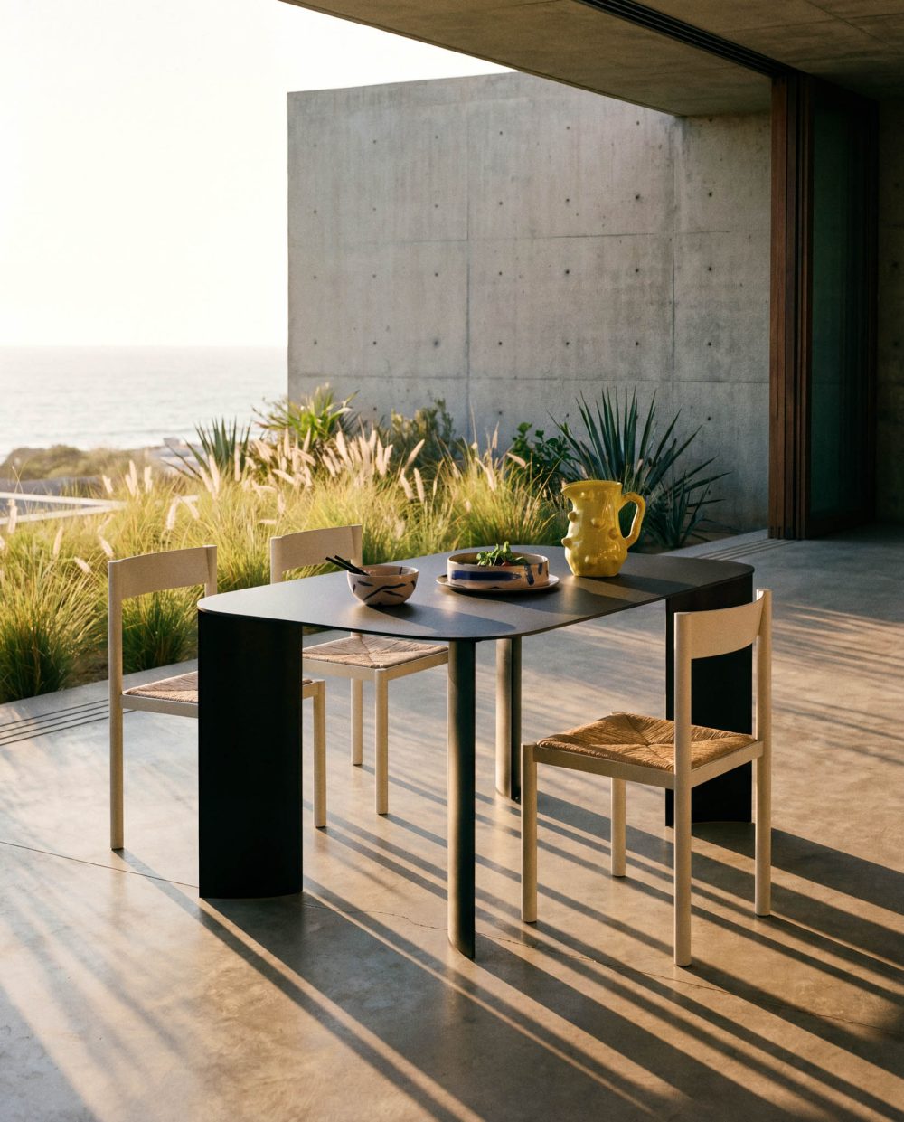 India Outdoor Table M Black by Marco Ripa at Savannah Bay Gallery Outdoor