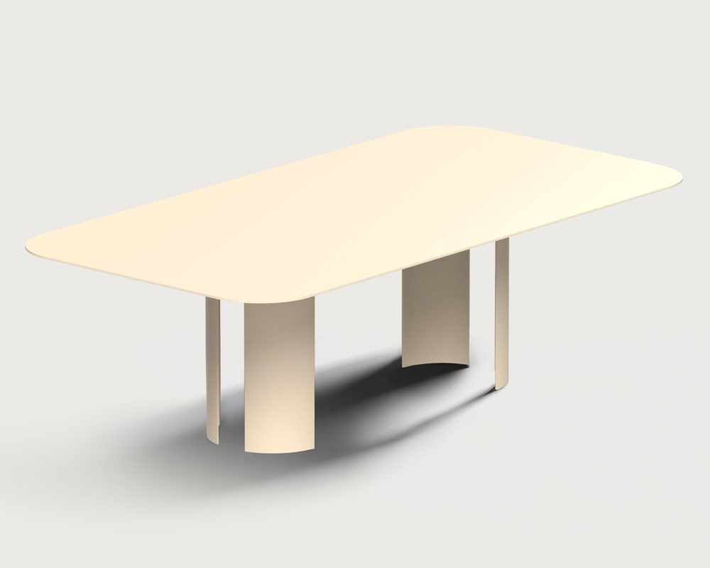 India Outdoor Dining Table L Beige by RIPA Savannah Bay Gallery Outdoor