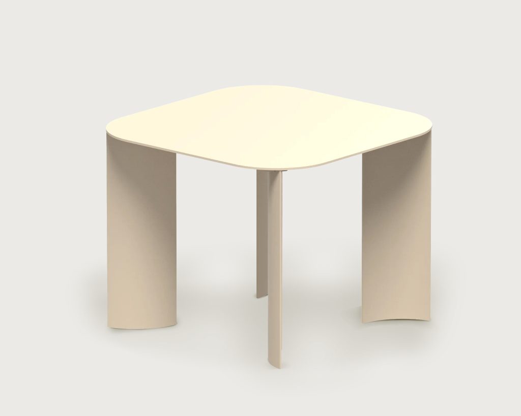 India S Outdoor Table Beige Butter by Marco Ripa at Savannah Bay Gallery Outdoor