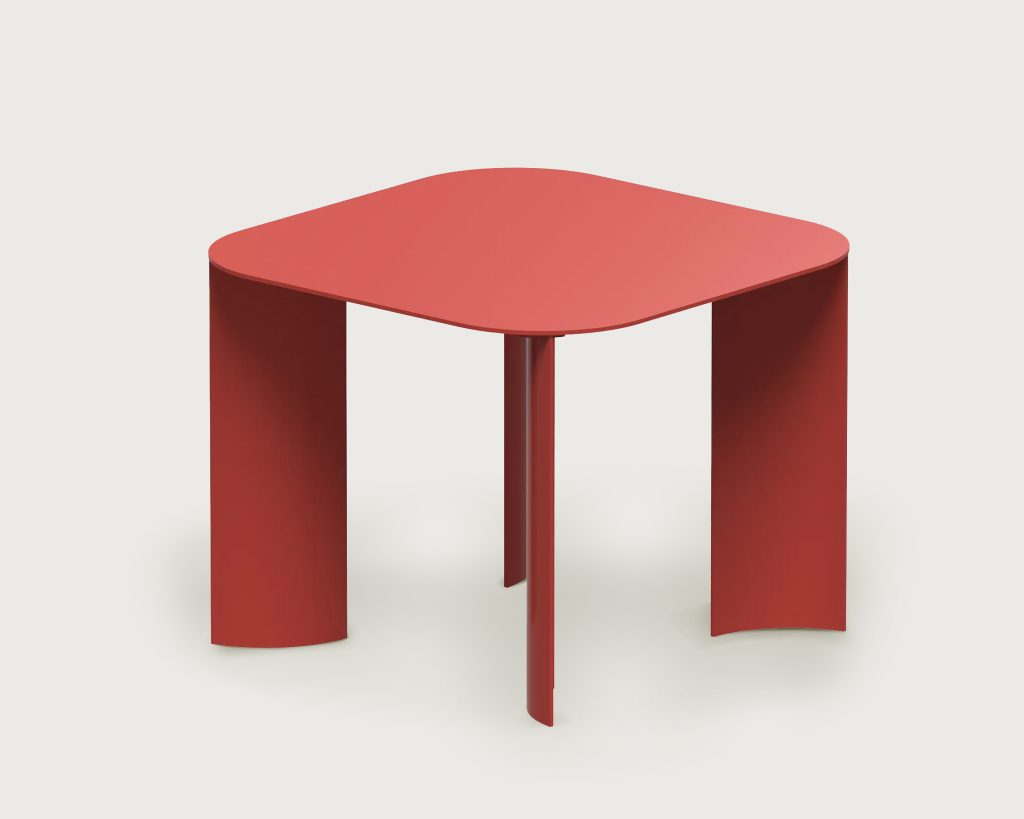 India S Outdoor Table Red Fire by Marco Ripa at Savannah Bay Gallery Outdoor