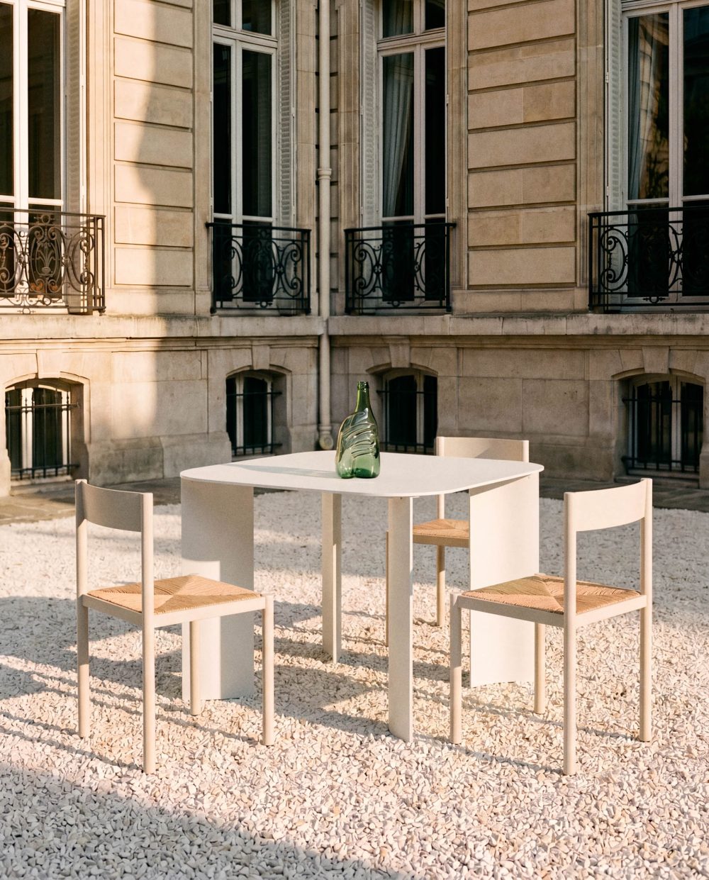 India S White Table and Pond Chairs by RIPA At Savannah Bay Gallery