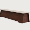 Corten Outdoor Bench 64 by Frama at Savannah Bay Gallery Outdoor