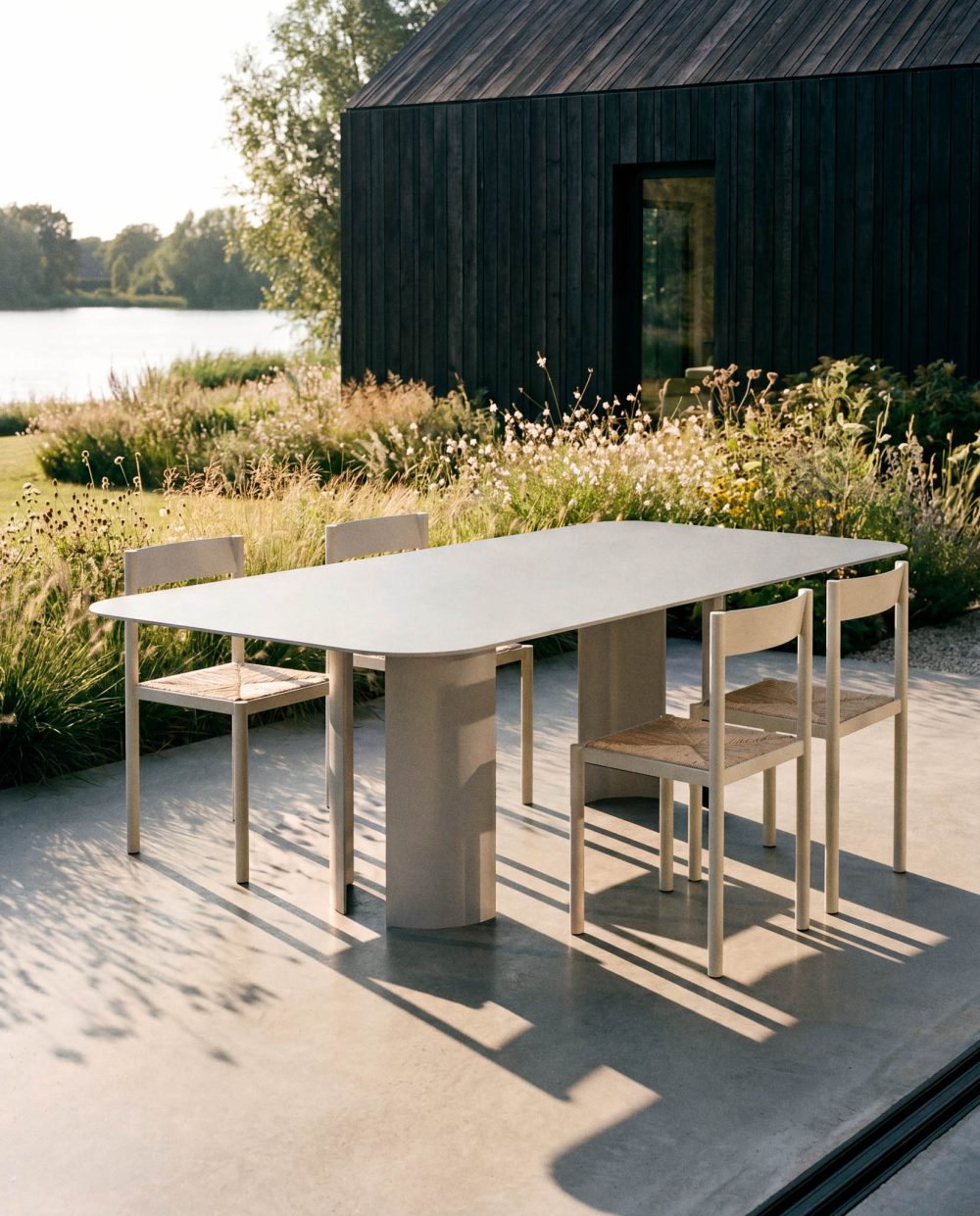 India Outdoor Dining Table L Grey by RIPA Savannah Bay Gallery Outdoor