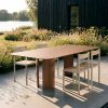 India L Brown Table and Ripa Chairs by RIPA At Savannah Bay Gallery