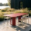 India Outdoor Dining Table L Red by RIPA Savannah Bay Gallery Outdoor