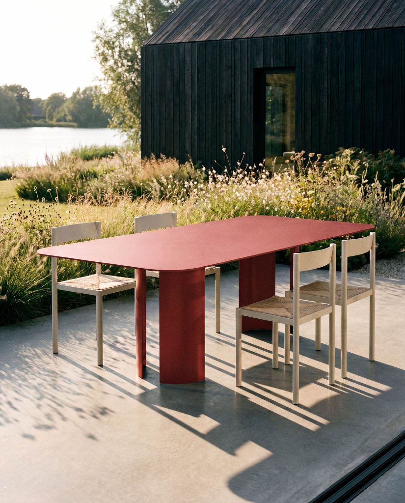 India Outdoor Dining Table L Red by RIPA Savannah Bay Gallery Outdoor