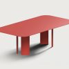 India Outdoor Dining Table L Red by RIPA Savannah Bay Gallery Outdoor