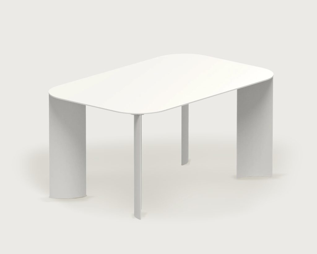 India Outdoor Table M White by Marco Ripa at Savannah Bay Gallery Outdoor