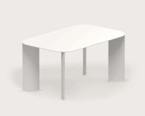 India Outdoor Table M White by Marco Ripa at Savannah Bay Gallery Outdoor